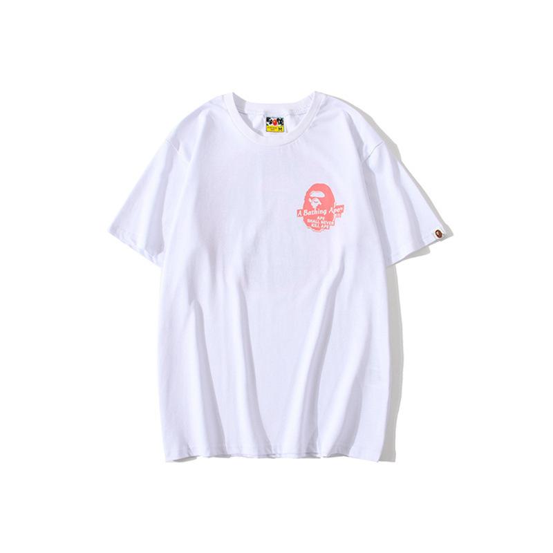 Bathing Ape T-Shirt Back Printing Men and Women Fashion Short Sleeve Top