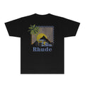 Rhude T-shirts Printed Trendy Pure Cotton