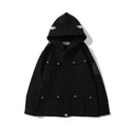 Bathing Ape Hoodie Spring Autumn Men's Solid Color Shark Head Coat Jacket
