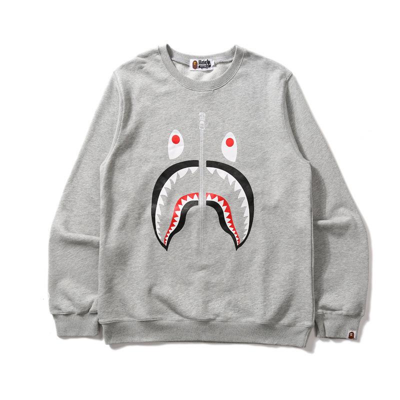 Bathing Ape Sweatshirts Zipper round-Neck Pullover Autumn and Winter Male and Female Couples Wear Base