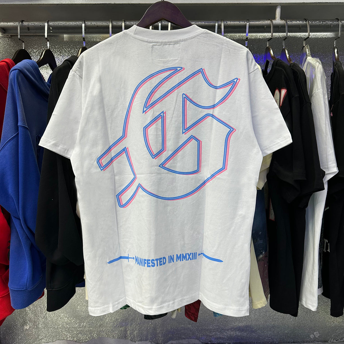 Godspeed T-shirts Skeletons Crowd Printed Cotton Casual Short Sleeves Men and Women