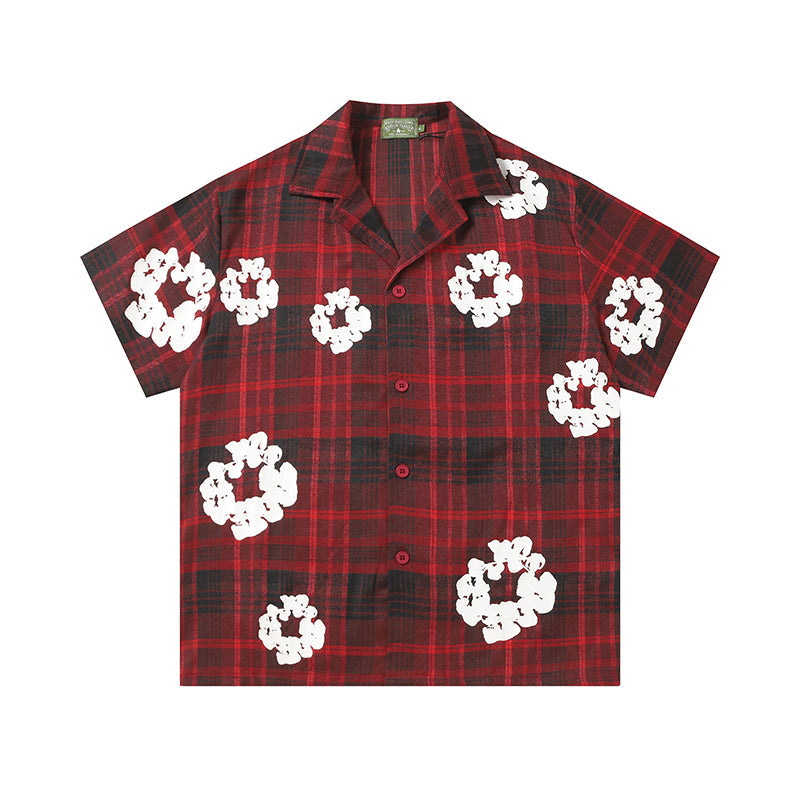 Denim Tears Shirt Kapok Plaid Short Sleeve Shirt