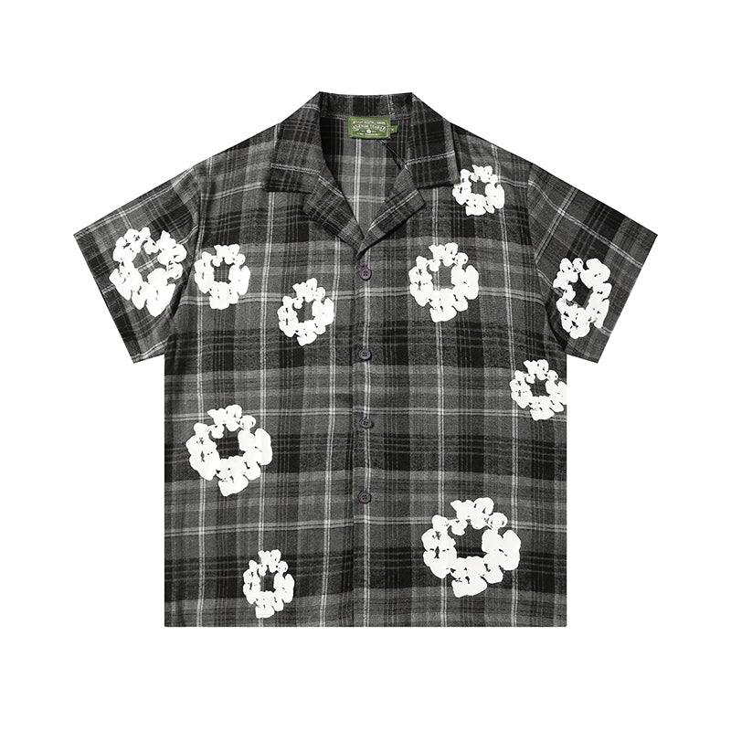 Denim Tears Shirt Kapok Plaid Short Sleeve Shirt