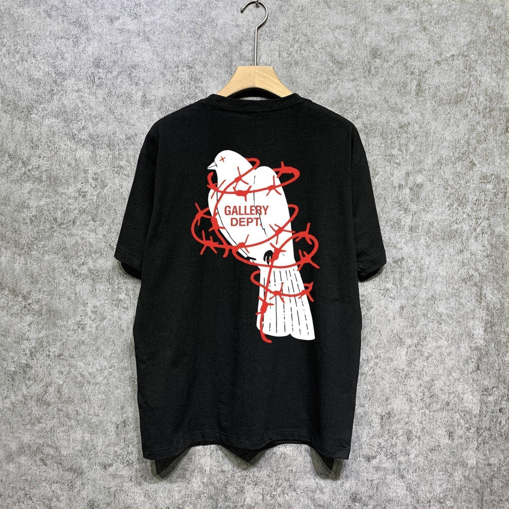 Gallery Dept T Shirt Retro Printed Loose Short-Sleeved Shirt