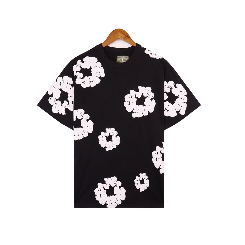 Denim Tears T-shirts Kapok Puff Print Short Sleeve T-shirt