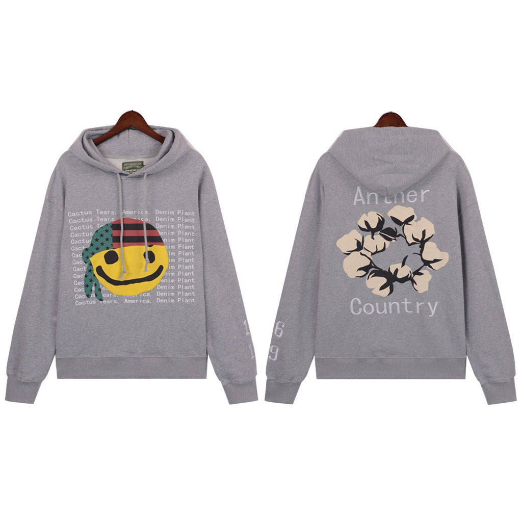 Denim Tears Hoodie Letter Print Fleece Hoodie Sweater
