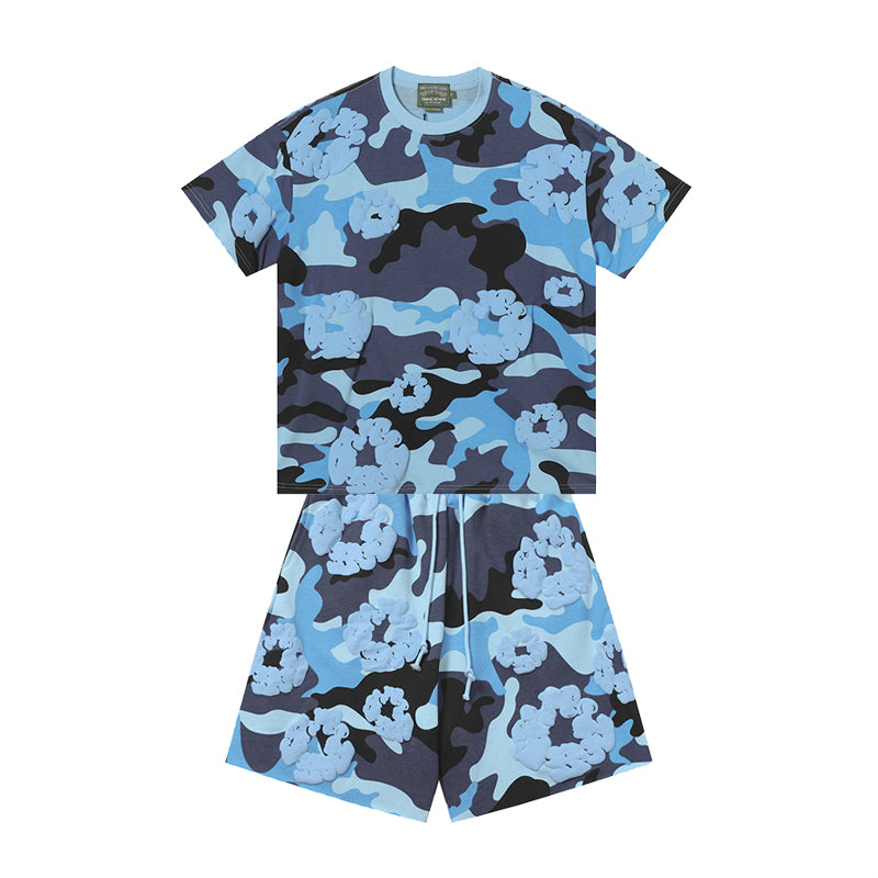 Denim Tears T-shirt & Shorts 2 Piece Set Camouflage