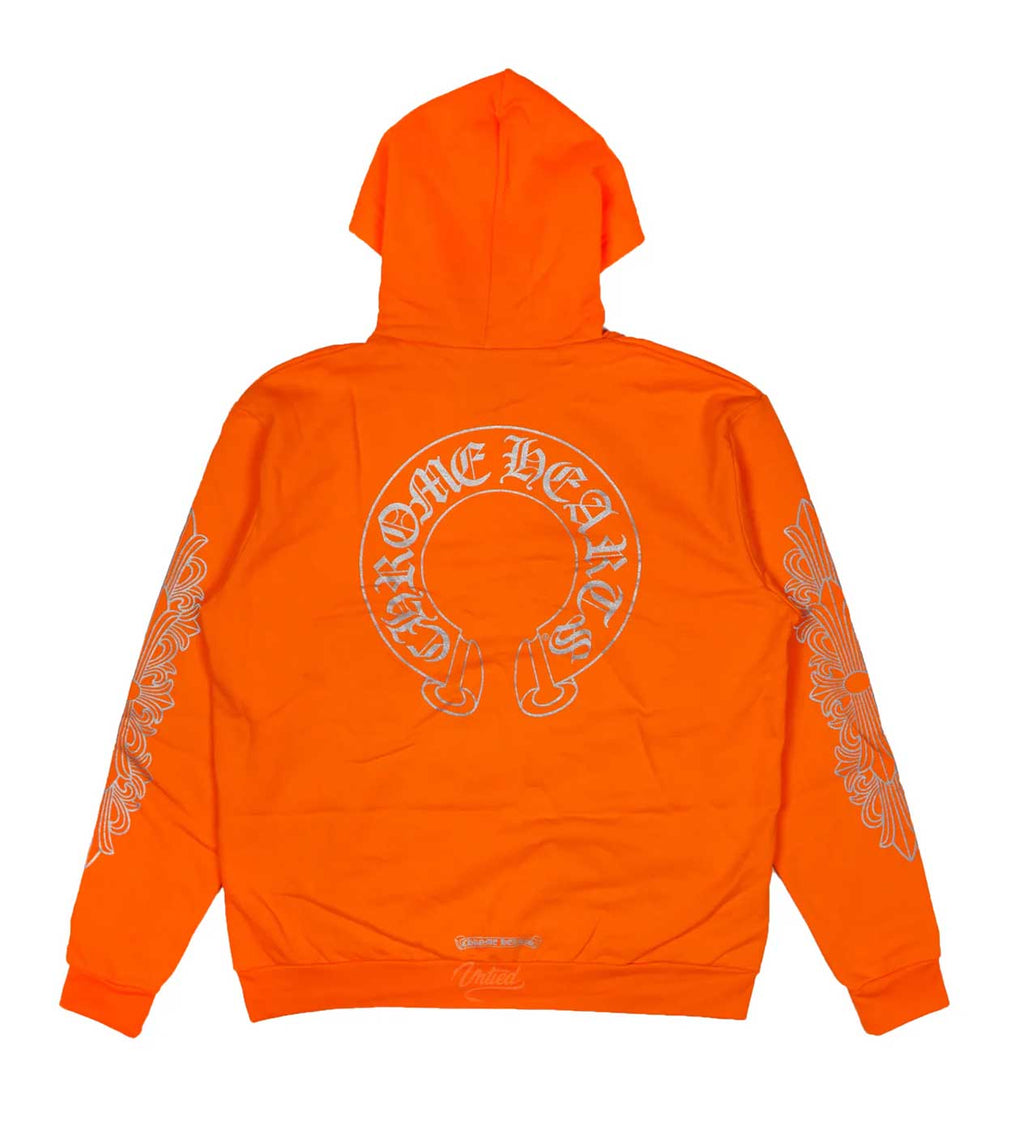 Chrome Hearts Ultra Miami Horseshoe Hoodie Orange/Silver