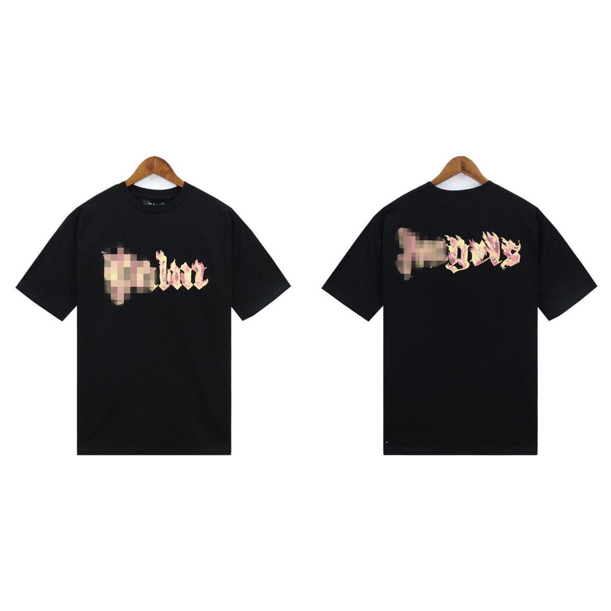 Palm Angels T-shirt Flame Letter Logo Short Sleeve T-shirt