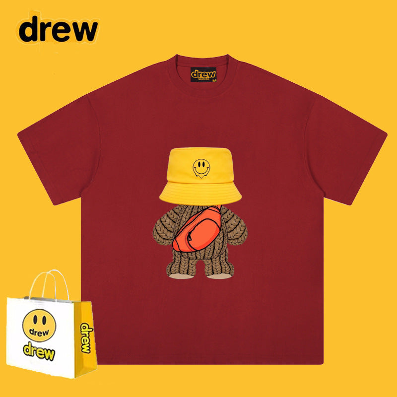 Drew T-shirts Teddy Bear Smiley Printed T-shirt