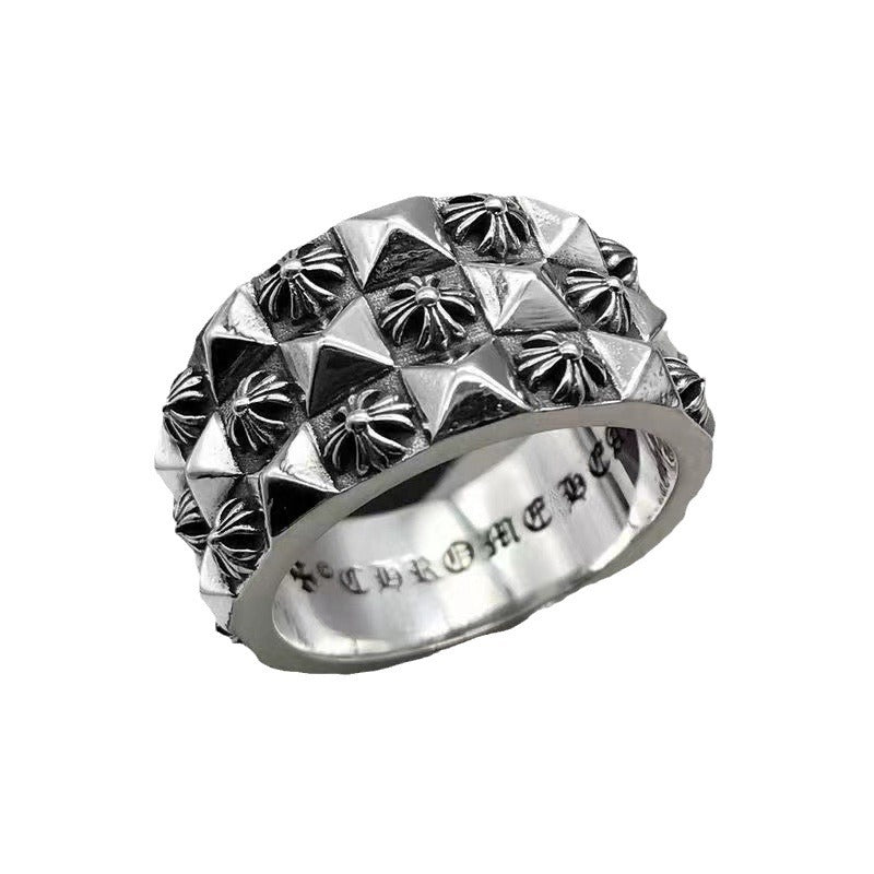 Chrome Heart Ring Vintage Thai Silver