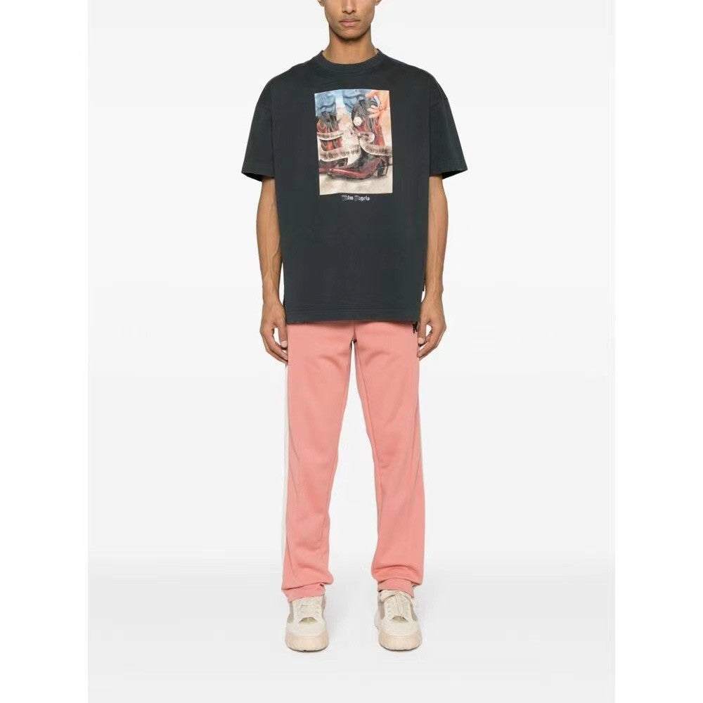Palm Angels T-shirt Dice and Snake Print Short Sleeve T-shirt