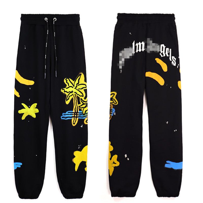 Palm Angle Pants Palm Angels Coconut Lettered Casual Trousers for Men and Women Track Sweatpants