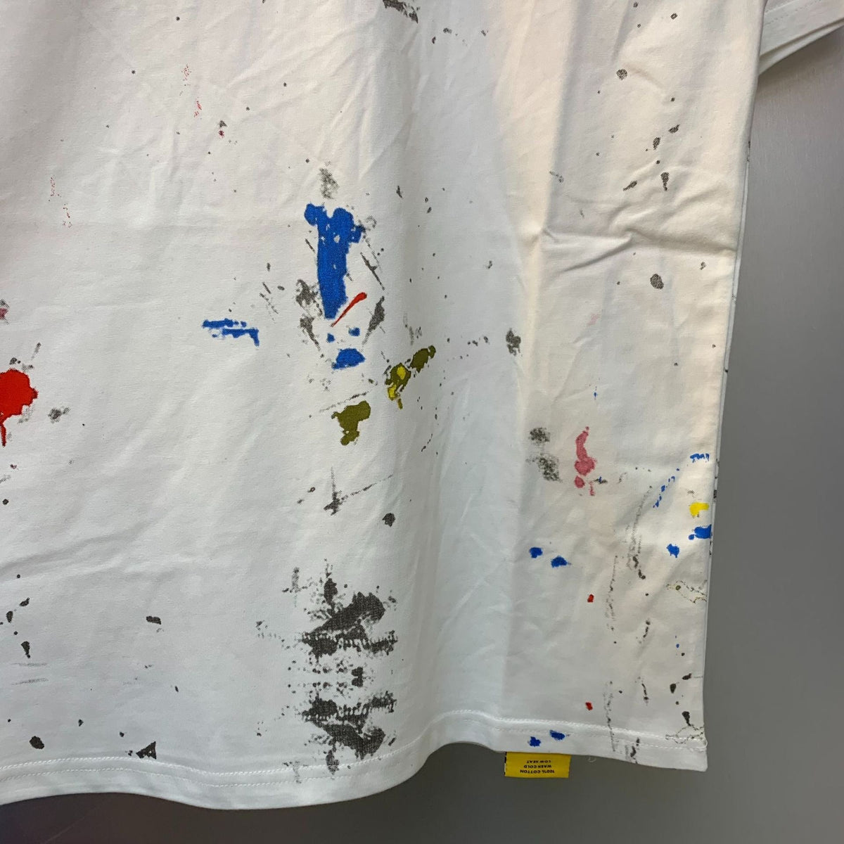Gallery Dept T-Shirt Color Hand Painted Splash Ink Letter Print Short Sleeve T-Shirt