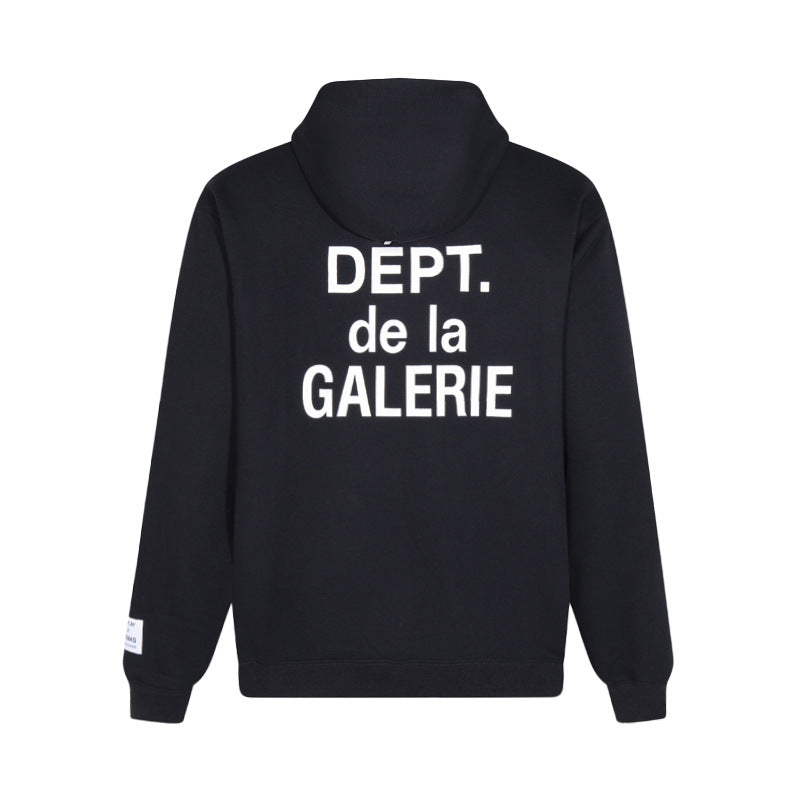 Gallery Dept Hoodie Alphabet Slogan Cardigan Hooded Sweater