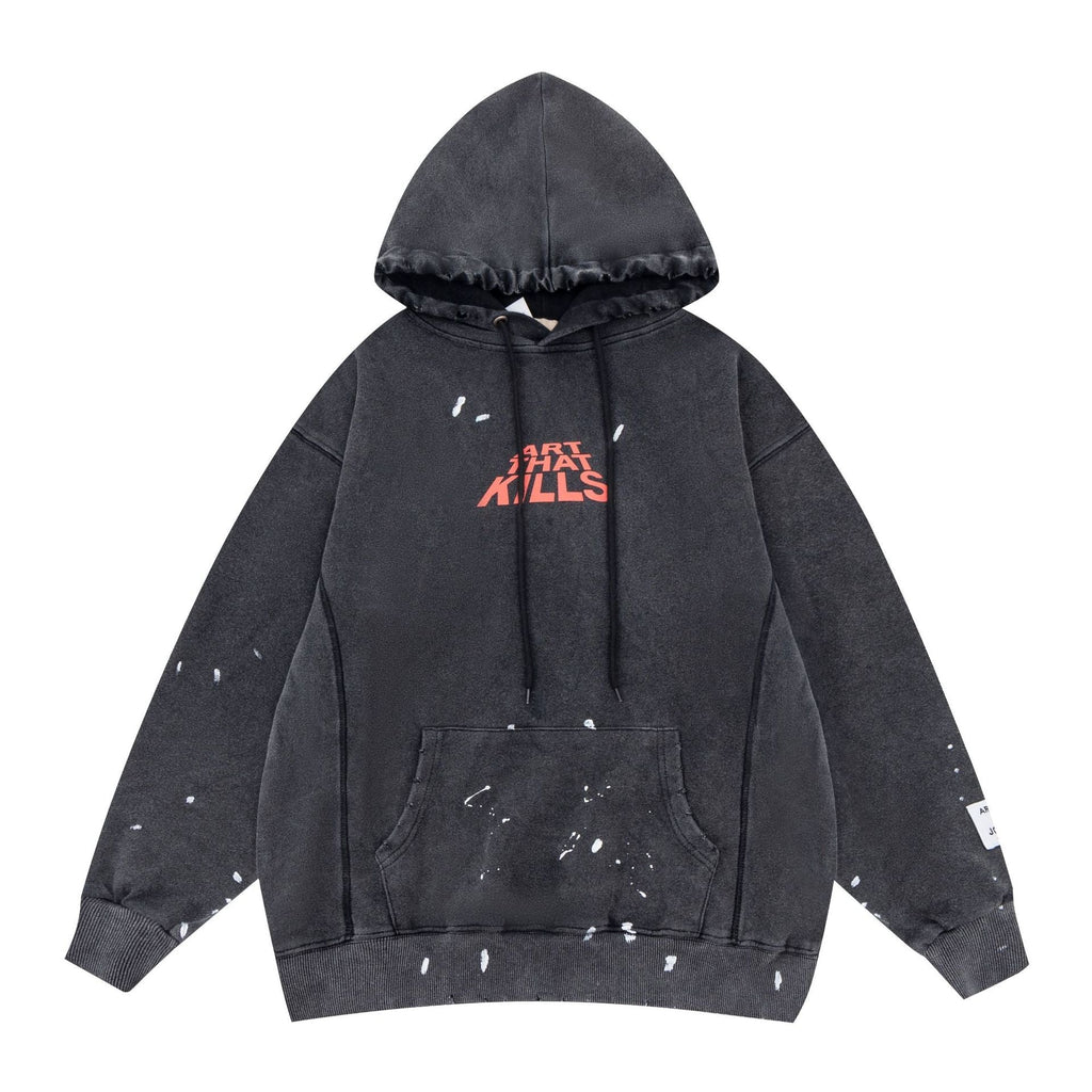 Gallery Dept Hoodie Loose Casual Distressed Hoodie
