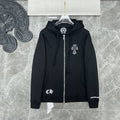 Chrome Heart Hoodie Overlap Phantom Cross Zip Sweater Couple