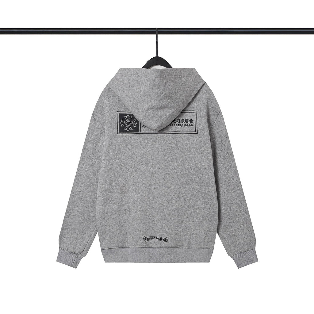 Chrome Heart Hoodie Crowe Hooded Sweater Cardigan Zip Long Sleeve Jacket