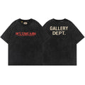 Gallery Dept T-Shirt Washed and old bronzing alphabet print short-sleeved T-shirt
