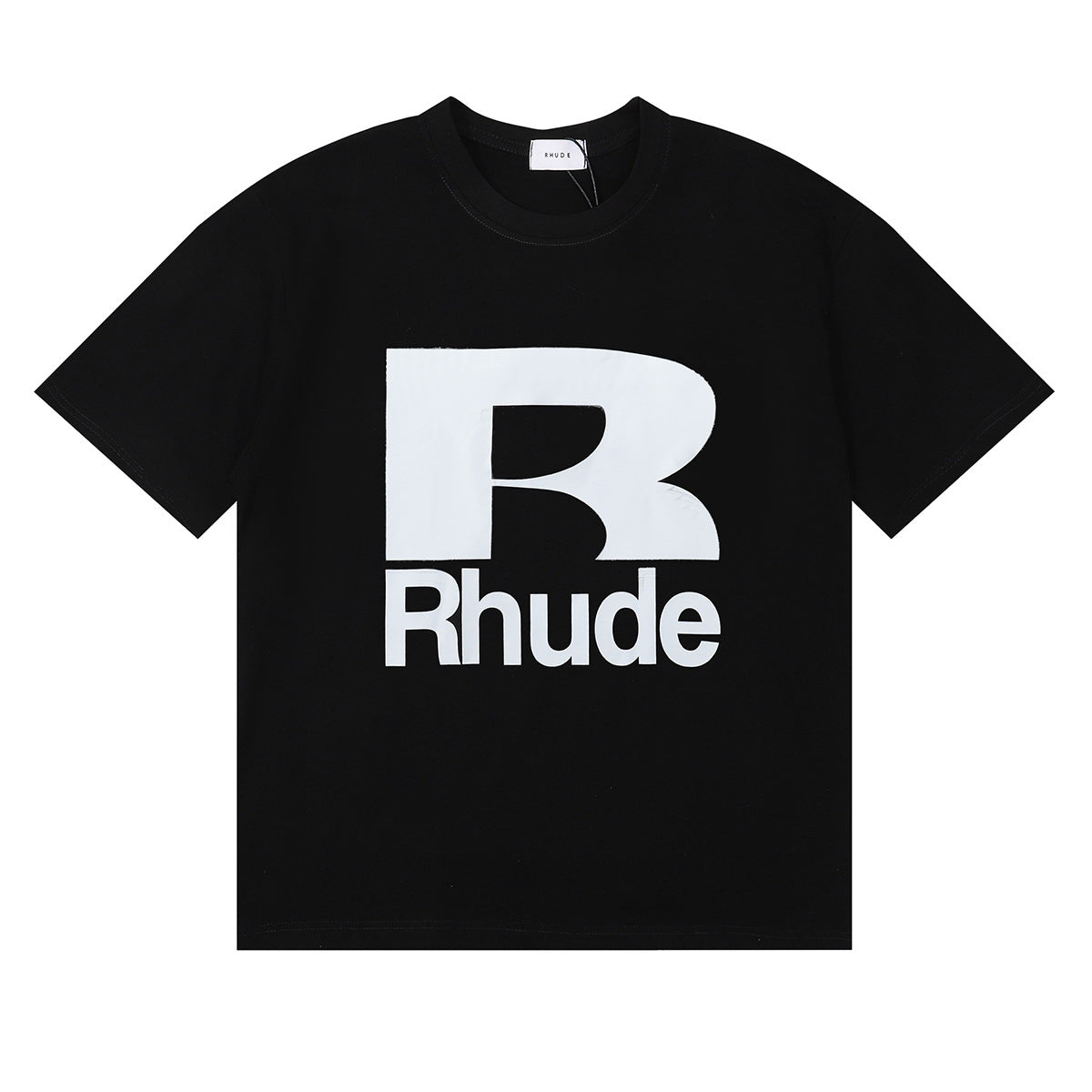 Rhude T-shirt Alphabet Coconut Racing Pattern Short Sleeve T-shirt