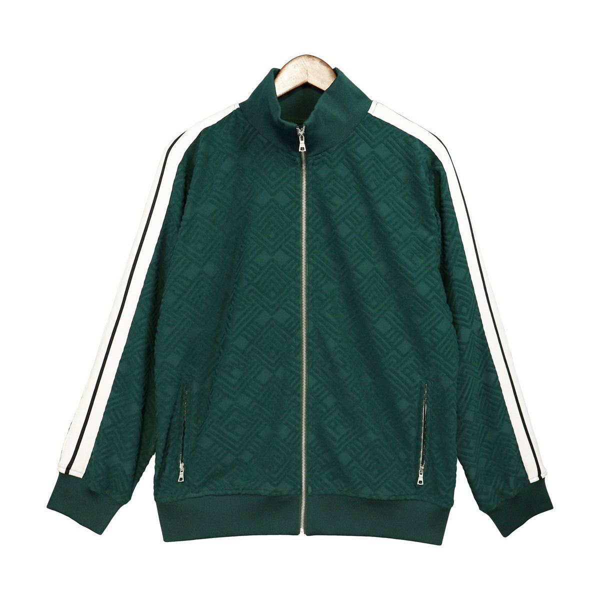 Palm Angle Sweatshirt Palm Angels Striped Stand Collar Jacket for Men and Women Couple Loose Sports Jacket