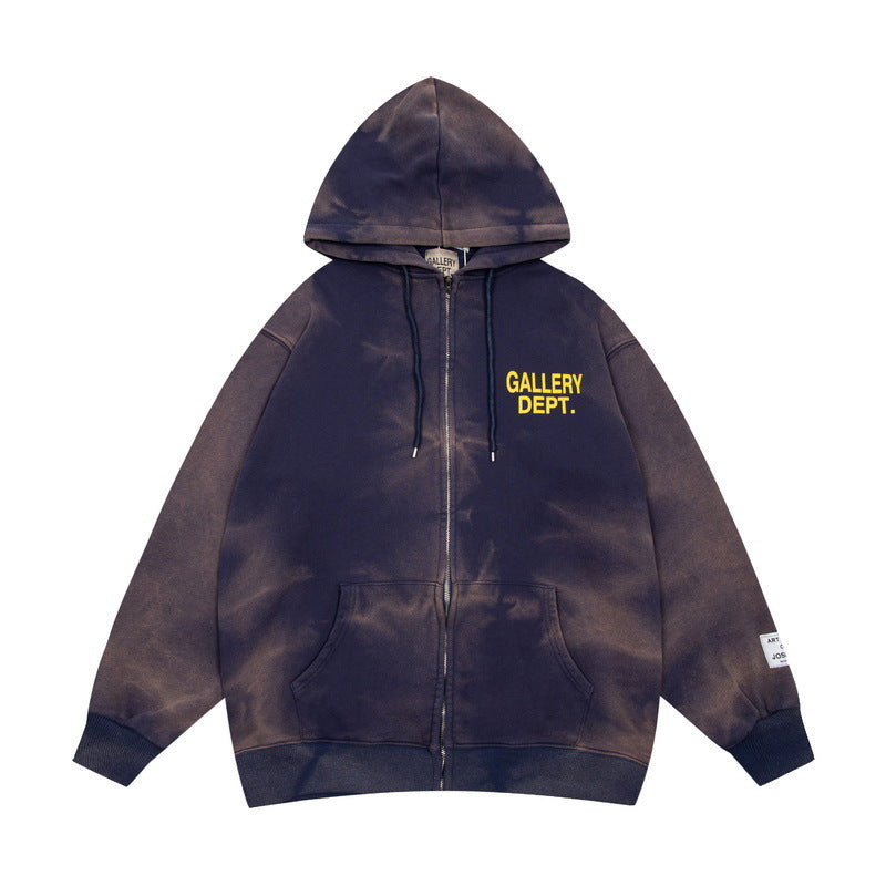 Gallery Dept Hoodie Washed Tie-Dye Hooded Sweater