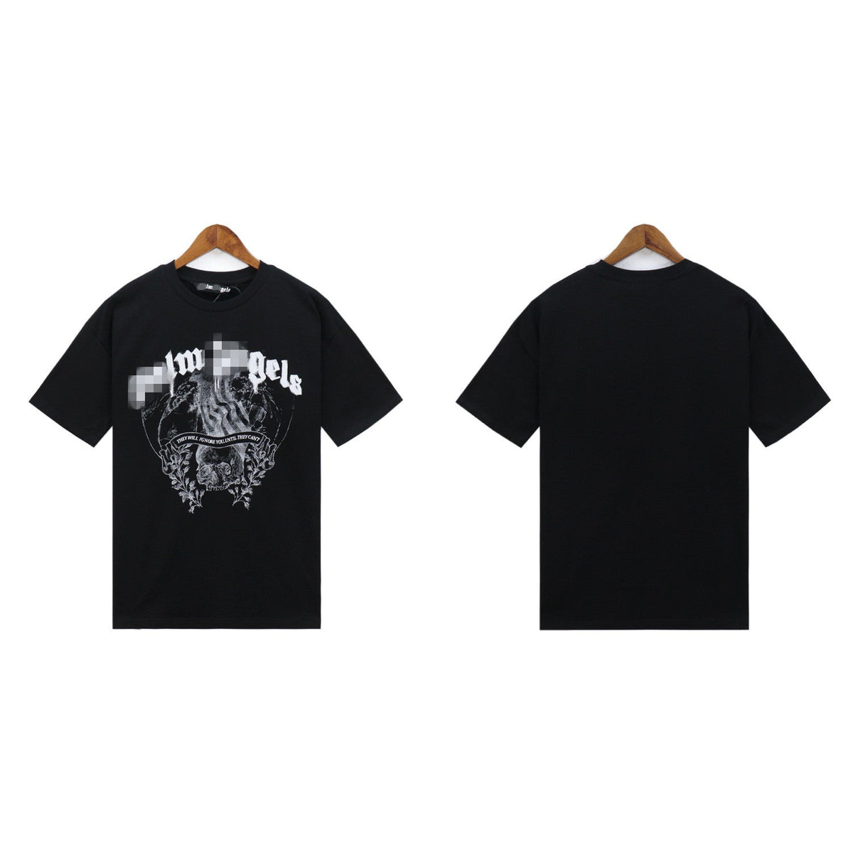 Palm Angels T-shirt Smoke Skull Angel Print Short Sleeve T-shirt