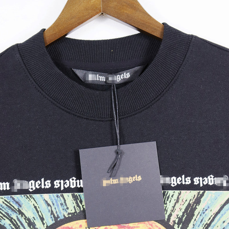 Palm Angle Sweatshirt Palm Angels Color Logo Printing Long Sleeve Crew Neck Sweater Men and Women