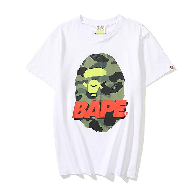Bathing Ape T-Shirt Summer Pink Letter Print Short-Sleeve T-shirt