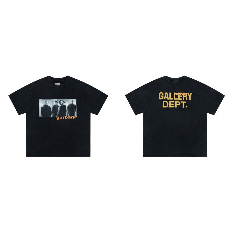 Gallery Dept T-shitrs Vintage Print Short Sleeves Men and Women Tee