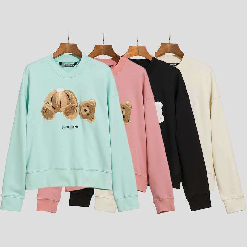 Palm Angle Sweatshirt Palm Angels Embroidery Crew Neck Pullover Sweatshirt Men and Women Loose