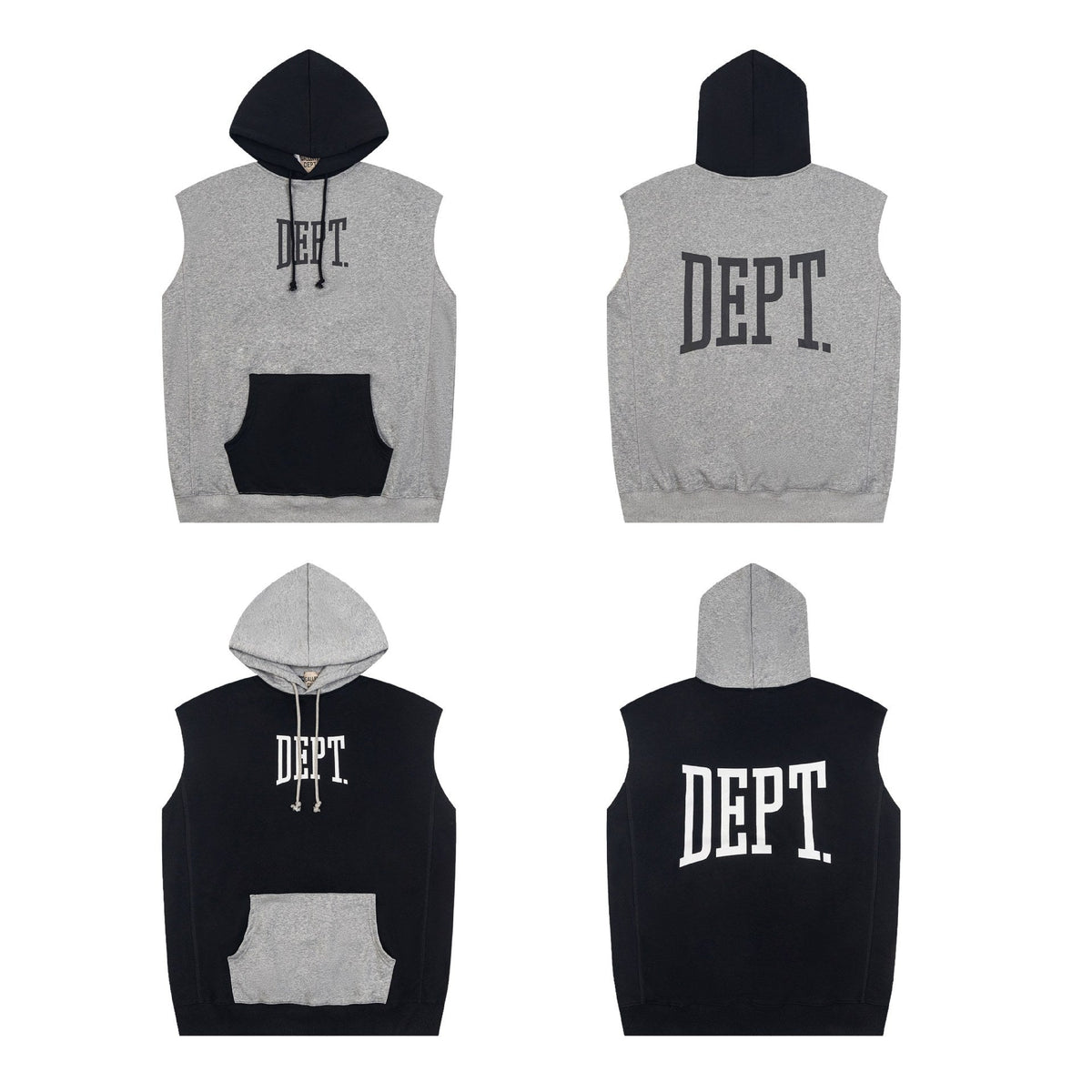 Gallery Dept Hoodie Letter Sleeveless Hooded Sweater