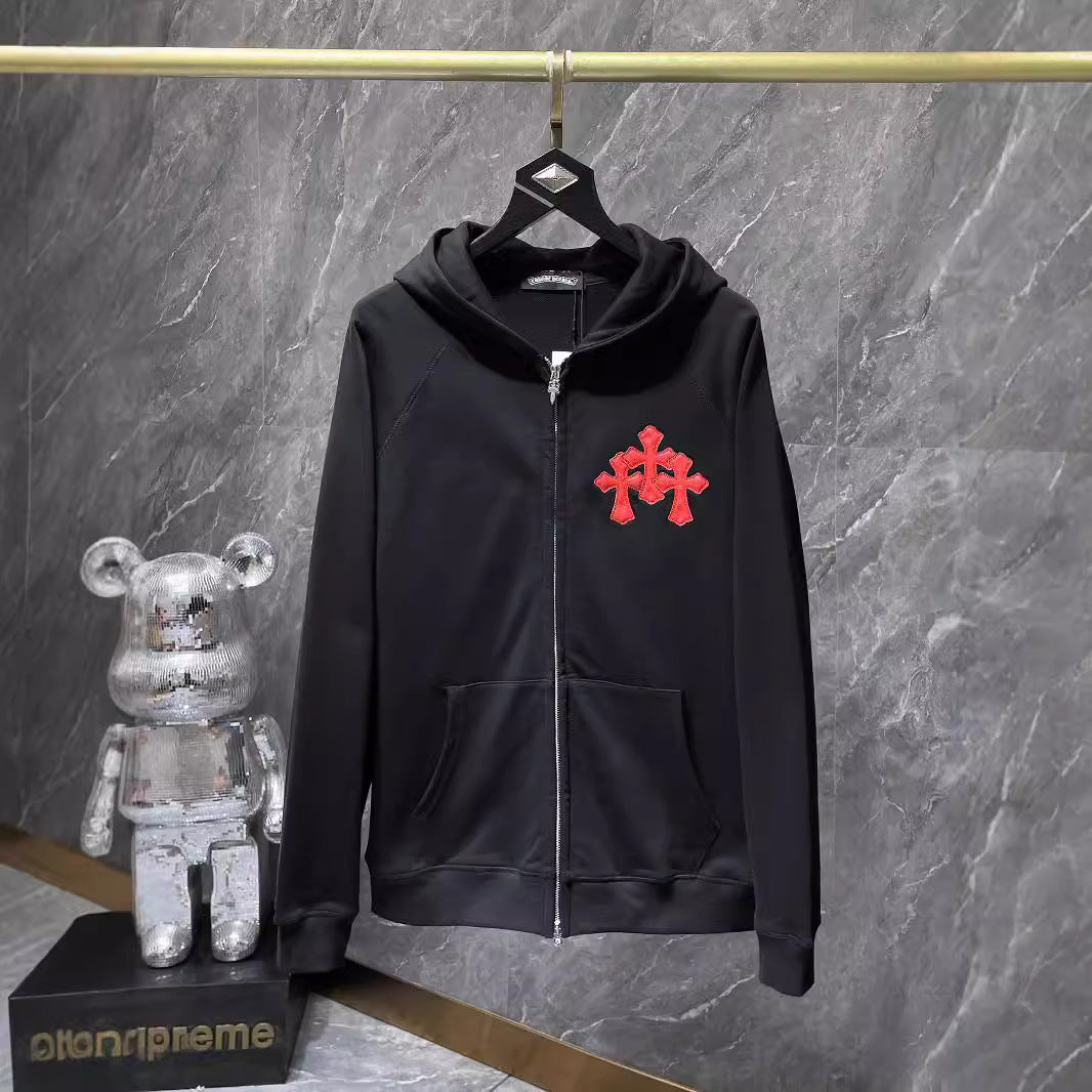 Chrome Heart Hoodie ChromeHearts Cardigan Zip Hooded Sweater Cotton Hoodie