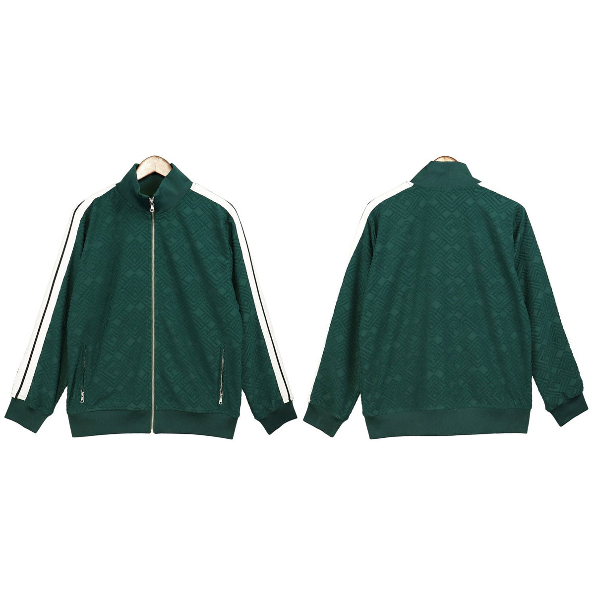 Palm Angle Sweatshirt Palm Angels Striped Stand Collar Jacket for Men and Women Couple Loose Sports Jacket