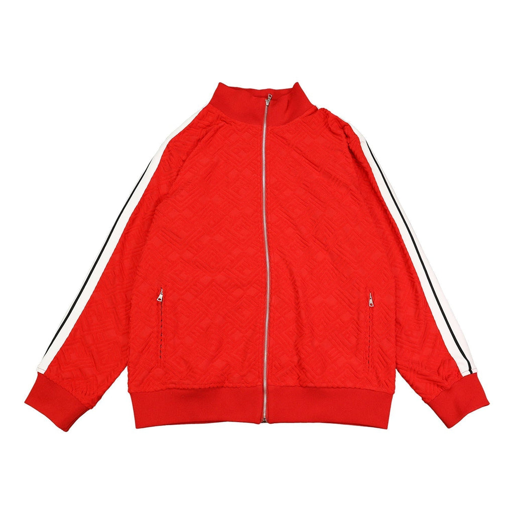Palm Angle Sweatshirt Palm Angels Striped Stand Collar Jacket for Men and Women Couple Loose Sports Jacket