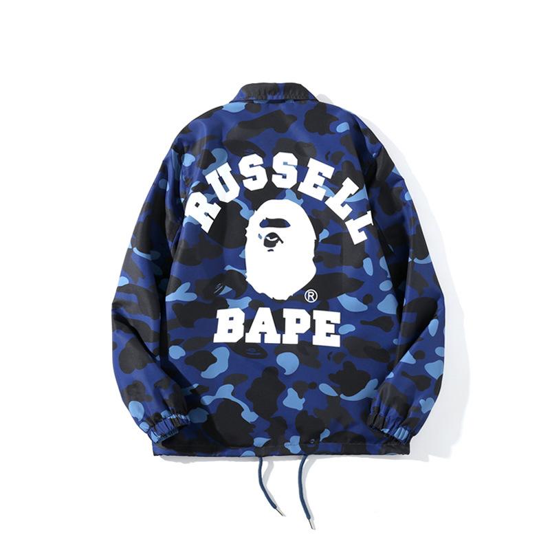 Bathing Ape Jacket Street Men's Jacket Loose Camouflage Coach Jacket