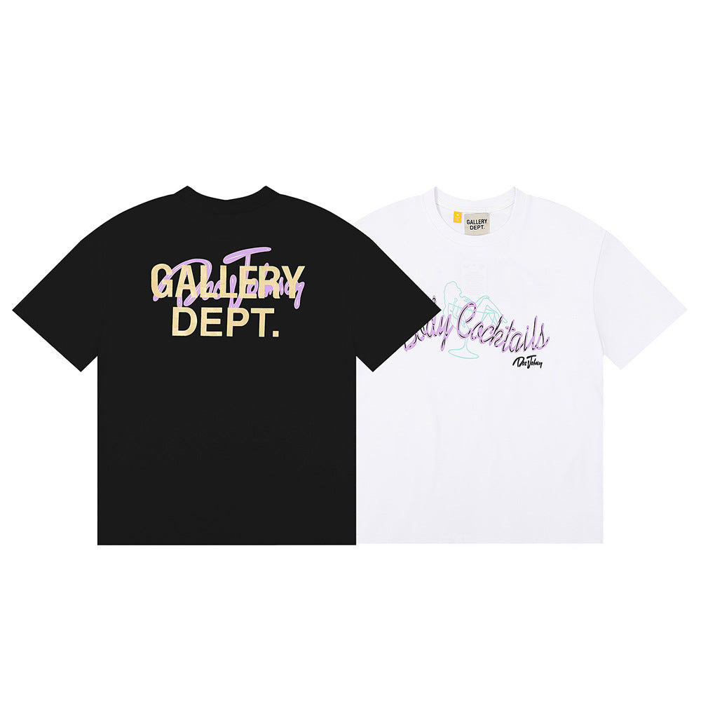 Gallery Dept T Shirts Maychao Gallery Dept Printed High Street Cotton Short Sleeve T-shirt Men and Women Base