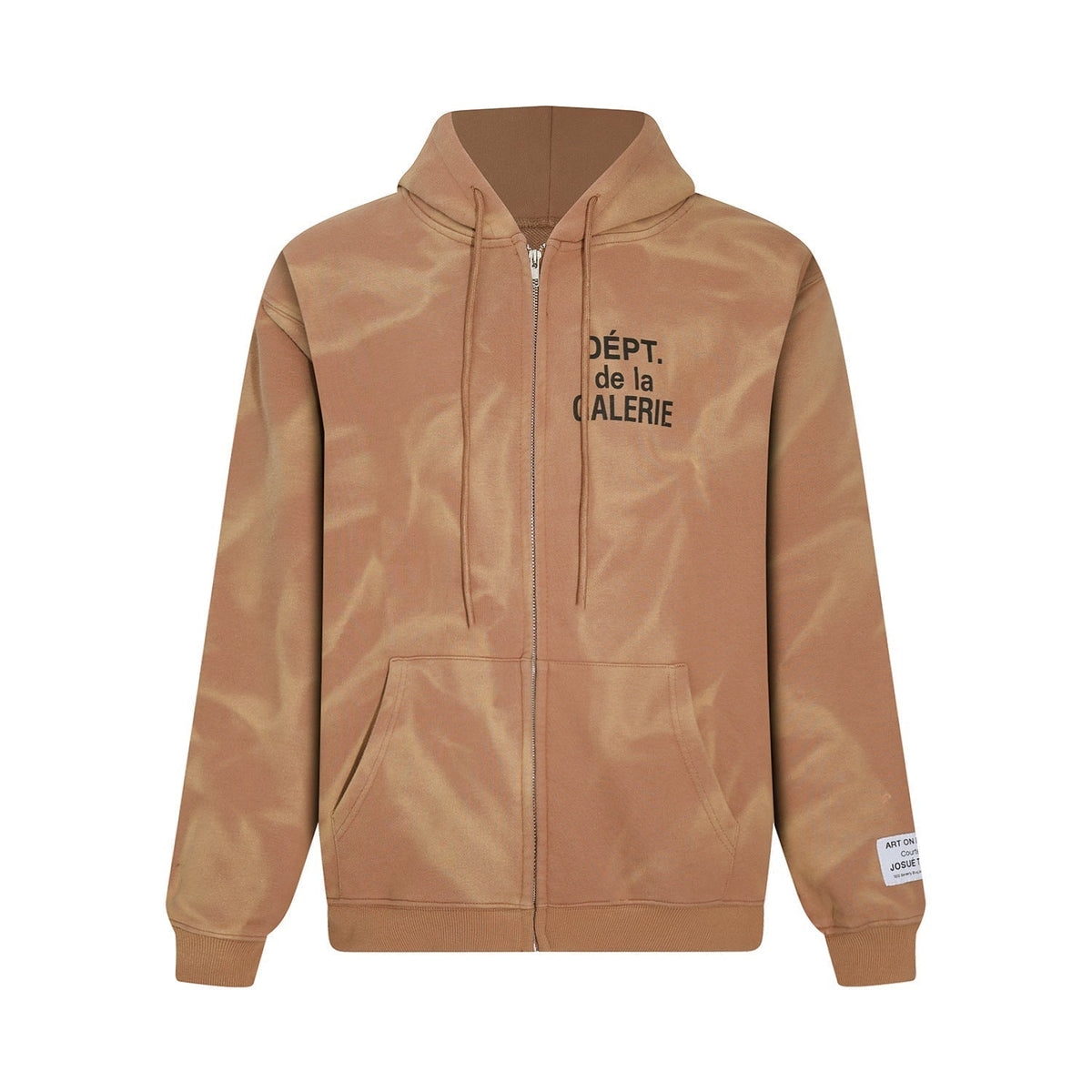 Gallery Dept Hoodie Letter Tie-Dye Washed Hooded Sweater Cardigan Jacket