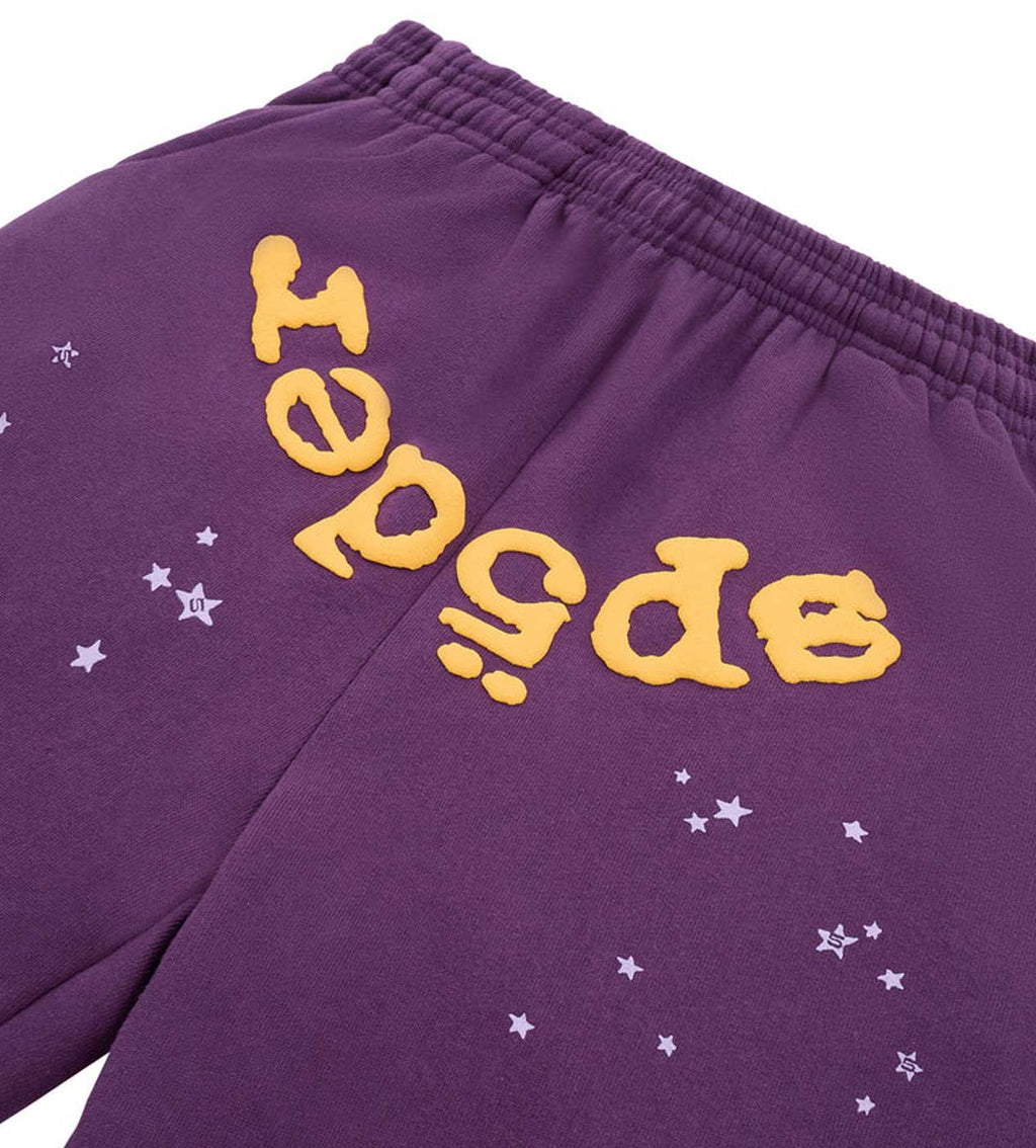 Sp5der Star OG Web v2 Sweatpants Purple