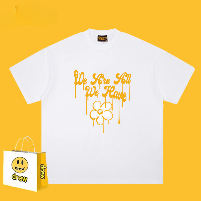 Drew T-shirts Short Sleeve Letter Print