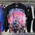 Godspeed T-shirts Skeletons Crowd Printed Cotton Casual Short Sleeves Men and Women