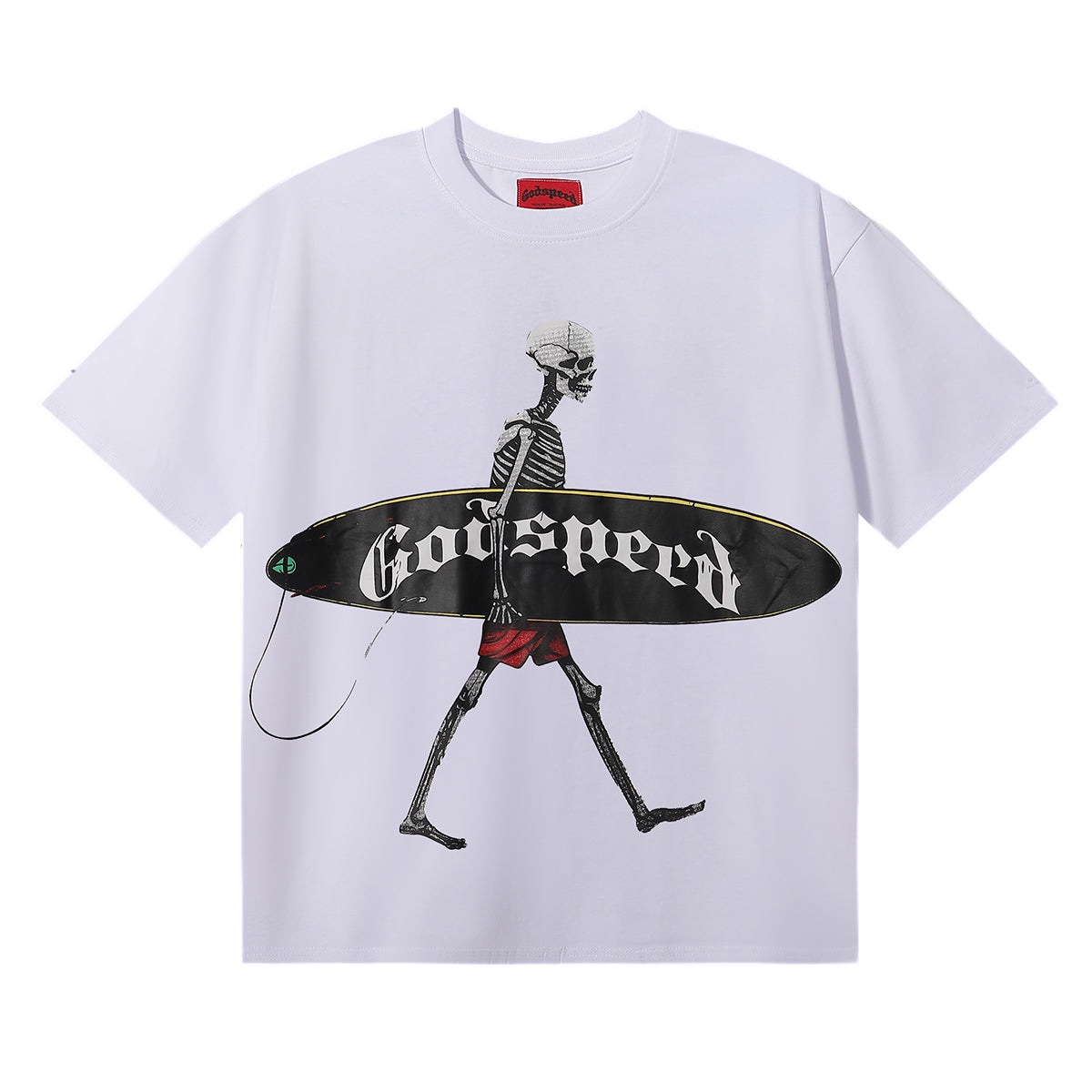 Godspeed T-shirts Skateboard Skull Junior Print Cotton Casual Short Sleeve Men and Women