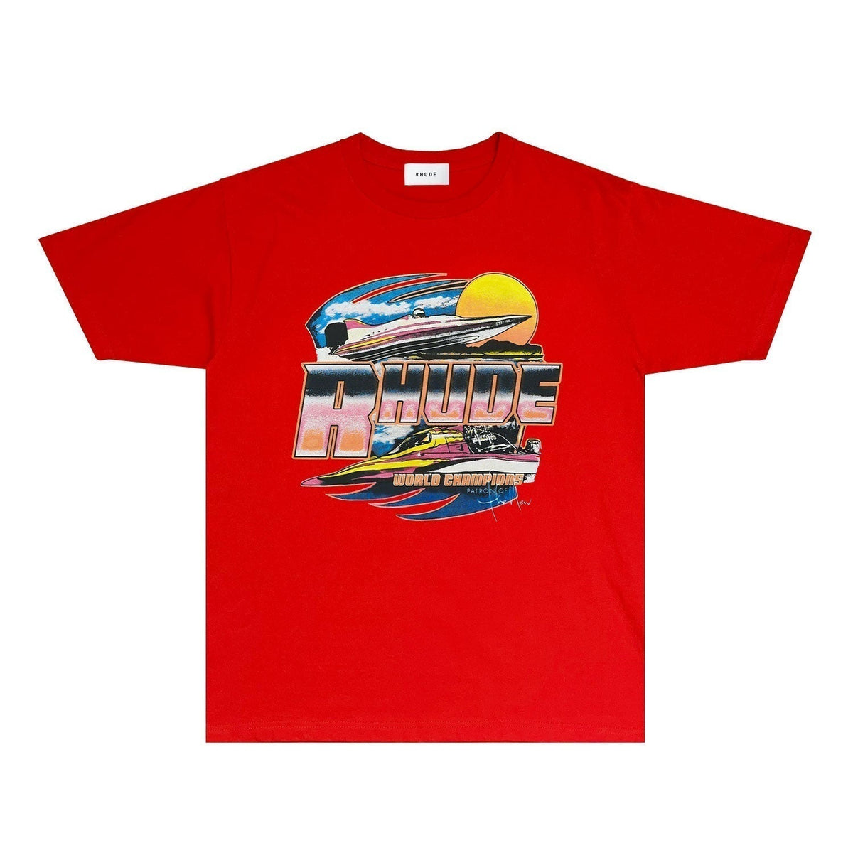 Rhude T-shirts Printed Trendy Pure Cotton