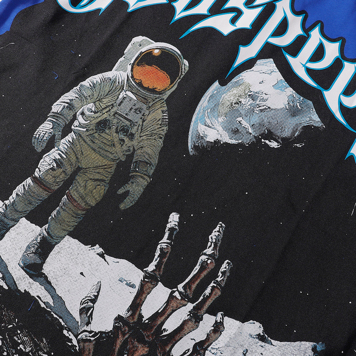 Godspeed T-shirts Astronaut Moon Landing Print Cotton Casual Short Sleeve Men and Women