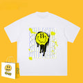 Drew T-shirts Smiley Face Alphabet Graffiti Print