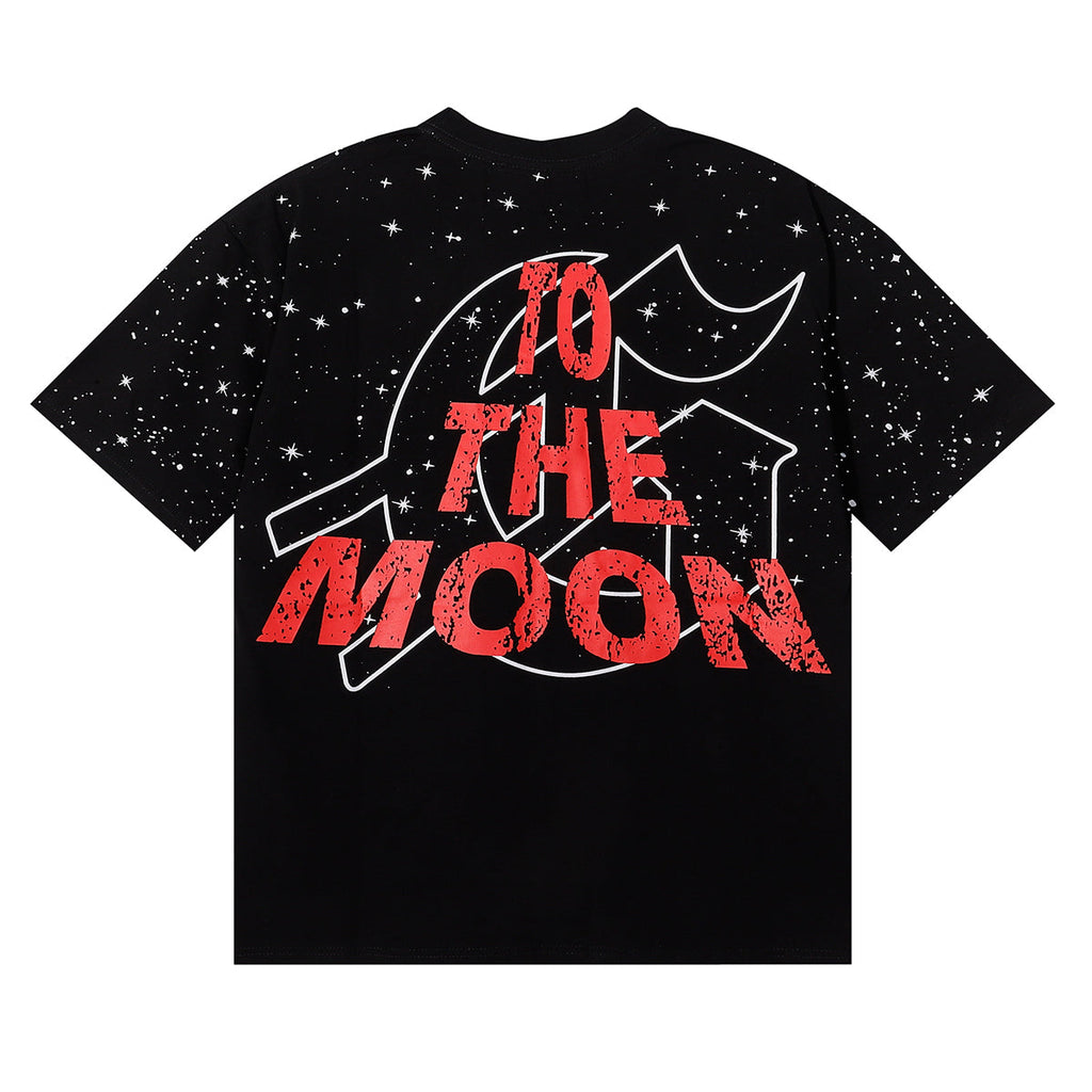 Godspeed T-shirts Astronaut Earth Gypsy Printing Cotton Casual Short Sleeve Men and Women